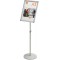 Nobo - Porte-Affiche Clipsable Format A3 sur Pied, Stand d'Exposition avec Hauteur Reglable, Portable, Cadre en Aluminium, Premi