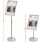 Nobo - Porte-Affiche Clipsable Format A3 sur Pied, Stand d'Exposition avec Hauteur Reglable, Portable, Cadre en Aluminium, Premi