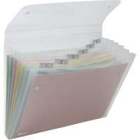 REXEL Trieur a  soufflets Polypro Ice 6 pochettes transparent