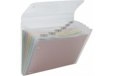 REXEL Trieur a  soufflets Polypro Ice 6 pochettes transparent