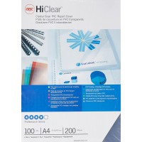 GBC CE012080E Lot de 100 Plats de couverture HiClear Transparent