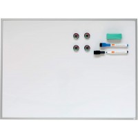 Nobo - Petit Tableau Magnetique avec Cadre en Aluminium, Effacable a  Sec, Maison/Bureau, 585 x 430 mm, Fixations Murales / Marq