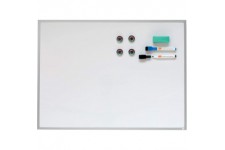 Nobo - Petit Tableau Magnetique avec Cadre en Aluminium, Effacable a  Sec, Maison/Bureau, 585 x 430 mm, Fixations Murales / Marq