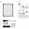 Nobo - Mini Tableau Blanc Magnetique Mural avec Cadre Incurve, Marqueur Aimants et Kit de Fixation Murale Inclus, Maison/Bureau,