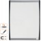 Nobo - Mini Tableau Blanc Magnetique Mural avec Cadre Incurve, Marqueur Aimants et Kit de Fixation Murale Inclus, Maison/Bureau,