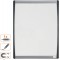 Nobo - Mini Tableau Blanc Magnetique Mural avec Cadre Incurve, Marqueur Aimants et Kit de Fixation Murale Inclus, Maison/Bureau,