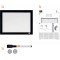 Nobo - Petit Tableau Blanc Magnetique Mural avec Cadre Noir, Kit de Fixation Murale Inclus, Maison/Bureau, 585 x 430 mm, 1903785