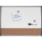 Nobo - Petit Tableau Blanc Magnetique avec Zone d'Affichage en Liege, Cadre Incurve, Portrait ou Paysage, Maison / Bureau, 585 x