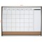 Nobo - Petit Tableau Blanc Agenda Mensuel Magnetique Mural avec Zone d'Affichage en Liege, Cadre Incurve, Maison / Bureau, 585 x