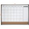 Nobo - Petit Tableau Blanc Agenda Mensuel Magnetique Mural avec Zone d'Affichage en Liege, Cadre Incurve, Maison / Bureau, 585 x