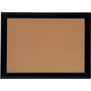 Nobo - Petit Tableau d'Affichage en Liege avec Cadre Noir Moderne, Fixations Murales Incluses, Maison/Bureau, 585 x 430 mm, 1903