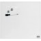 Nobo - Petit Tableau Blanc Mural Carre, Surface Magnetique en Verre Effacable a  Sec, Sans Cadre, Fixations Invisibles, 450 x 45