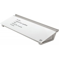 Nobo - Mini Tableau Blanc Memo Portable pour Bureau, Surface en Verre Effacable a  Sec, Sans Cadre, 458 x 154 mm, Feutre Marqueu