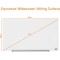 Nobo Tableau Blanc Magnetique Verre avec Porte-Marqueurs Amovible, 680 x 380 mm, Systeme de Fixation InvisaMount, Impression Pro