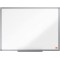 Nobo Tableau Blanc Acier Magnetique, 600 x 450mm, Cadre Aluminium, Montage Mural par les Coins, Porte-Marqueur Inclus, Essence, 