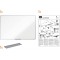 Nobo Tableau Blanc Acier Magnetique, 600 x 450mm, Cadre Aluminium, Montage Mural par les Coins, Porte-Marqueur Inclus, Essence, 