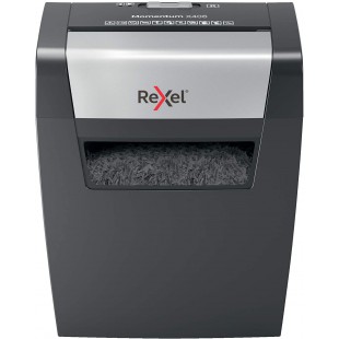 Rexel 2104569EU Momentum X406 - Destructeur de Documents Coupe Croisee Securite P4, Capacite 6 Feuilles, Corbeille 15 litres Amo