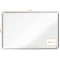 Nobo Tableau Blanc Magnetique emaille, 900 x 600mm, Cadre Aluminium, Montage Mural par les Coins, Marqueur Inclus, Premium Plus,