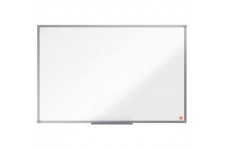 Nobo Tableau Blanc Magnetique emaille, 900 x 600mm, Cadre Aluminium, Montage Mural par les Coins, Porte-Marqueur Inclus, Essence