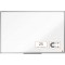 Nobo Tableau Blanc Magnetique emaille, 900 x 600mm, Cadre Aluminium, Montage Mural par les Coins, Porte-Marqueur Inclus, Essence