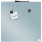 Nobo 1915624 Mini tableau blanc magnetique sans cadre, facile a  nettoyer, montage mural, 360 x 360 mm, gris