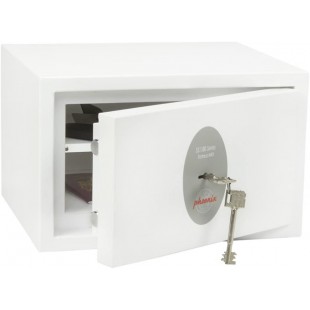 Coffre Fort de securite gamme FORTRESS serie SS1181K. Serrure a  cle. 8L. Fixation au sol. Blanc