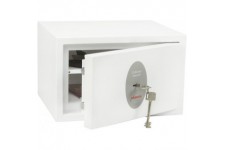 Coffre Fort de securite gamme FORTRESS serie SS1181K. Serrure a  cle. 8L. Fixation au sol. Blanc