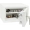 Coffre Fort de securite gamme FORTRESS serie SS1181K. Serrure a  cle. 8L. Fixation au sol. Blanc