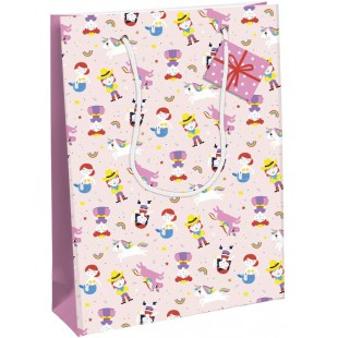 Clairefontaine 28788-2C - Un sac cadeau large 26,5x14xx33 cm 210g, Heros de mon enfance, Filles