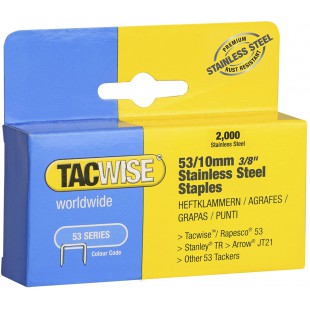 1270 Lot de 2000 agrafes en acier inoxydable 53 x 10 mm