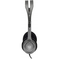 Logitech H110 Casque Filaire, Ecouteurs Stereo avec Micro Anti-Parasite, Double Fiche Jack 3,5mm, PC/Mac/Portable - Noir