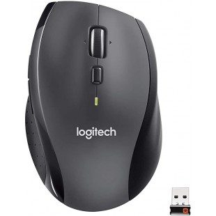 Logitech M705 Souris sans Fil Marathon, 2,4 GHz avec Nano-Recepteur USB Unifying, Suivi Laser 1000 PPP, 7 Boutons, 2 Boutons Sup