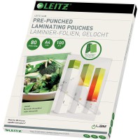 Leitz Paquet de 100 Pochettes de plastification a  chaud 80 microns A4 Brillant