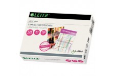 Leitz 33805 Pochettes de plastification, Materiau epais de 125 Microns (Transparent, Brillant, A7) - Pack de 100