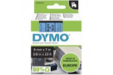 Dymo D1 etiquettes Standard 9 mm x 7 m - Noir sur Bleu
