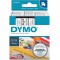 Dymo S0720770 Etiquette avec adhesive permanente 6 mm x 7 m Noir/Transparent