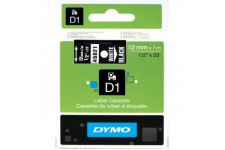Sanford - Supplies dymo d1 Cassette de Ruban a  etiqueter Noir/Blanc, 6 mm x 7 m Noir