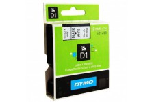 DYMO D1 Tape Refill 12mm Black on White - [CR233]