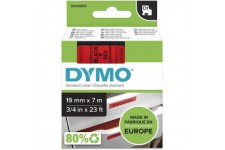 Dymo - 45807 - Etiquette Rouleau D1 19 mm x 7 m Noir/Rouge