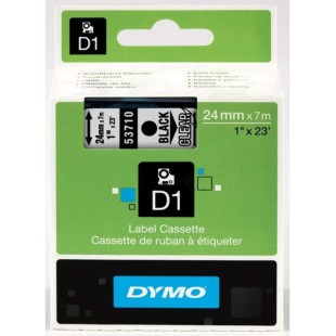 D1 etiquettes pour etiqueteuses LabelManager, 24mm x 7m, Noir sur Transparent, Produit DYMO Authentique