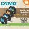 Dymo LetraTag Ruban Plastique Authentique, 1,2 cm x 4 m, Noir sur Jaune, Pour etiqueteuse DYMO LetraTag