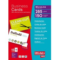 Decadry OCB3261 Pochette de 150 cartes de visite microperforee Format 85 x 54 mm 285 g