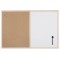 Bi-Office Budget - Tableau Mixte, d'Affichage en Liege et Blanc Magnetique Effacable a  Sec, Cadre en Bois, 90 x 60 cm