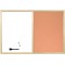Bi-Office Budget - Tableau Mixte, d'Affichage en Liege et Blanc Magnetique Effacable a  Sec, Cadre en Bois, 40 x 30 cm