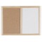 Bi-Office Budget - Tableau Mixte, d'Affichage en Liege et Blanc Magnetique Effacable a  Sec, Cadre en Bois, 40 x 30 cm