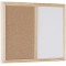 Bi-Office Budget - Tableau Mixte, d'Affichage en Liege et Blanc Magnetique Effacable a  Sec, Cadre en Bois, 40 x 30 cm