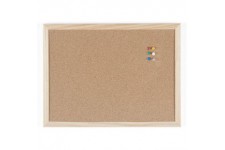 Bi-Office Budget - Tableau d'Affichage en Liege, 40 x 30 cm, Double Face, Panneau avec Cadre en Bois