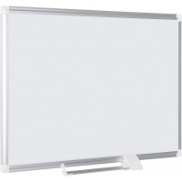 Bi-Office Tableau Blanc New Generation, Magnetique en Acier Laque, Cadre en Aluminium, Porte-Marqueur Coulissant, 90 x 60 cm