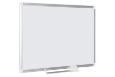 Bi-Office Tableau Blanc New Generation, Magnetique en Acier Laque, Cadre en Aluminium, Porte-Marqueur Coulissant, 90 x 60 cm
