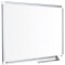 Bi-Office Tableau Blanc New Generation, Magnetique en Acier Laque, Cadre en Aluminium, Porte-Marqueur Coulissant, 60x45 cm